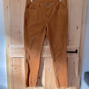 Copper corduroy straight fit trouser